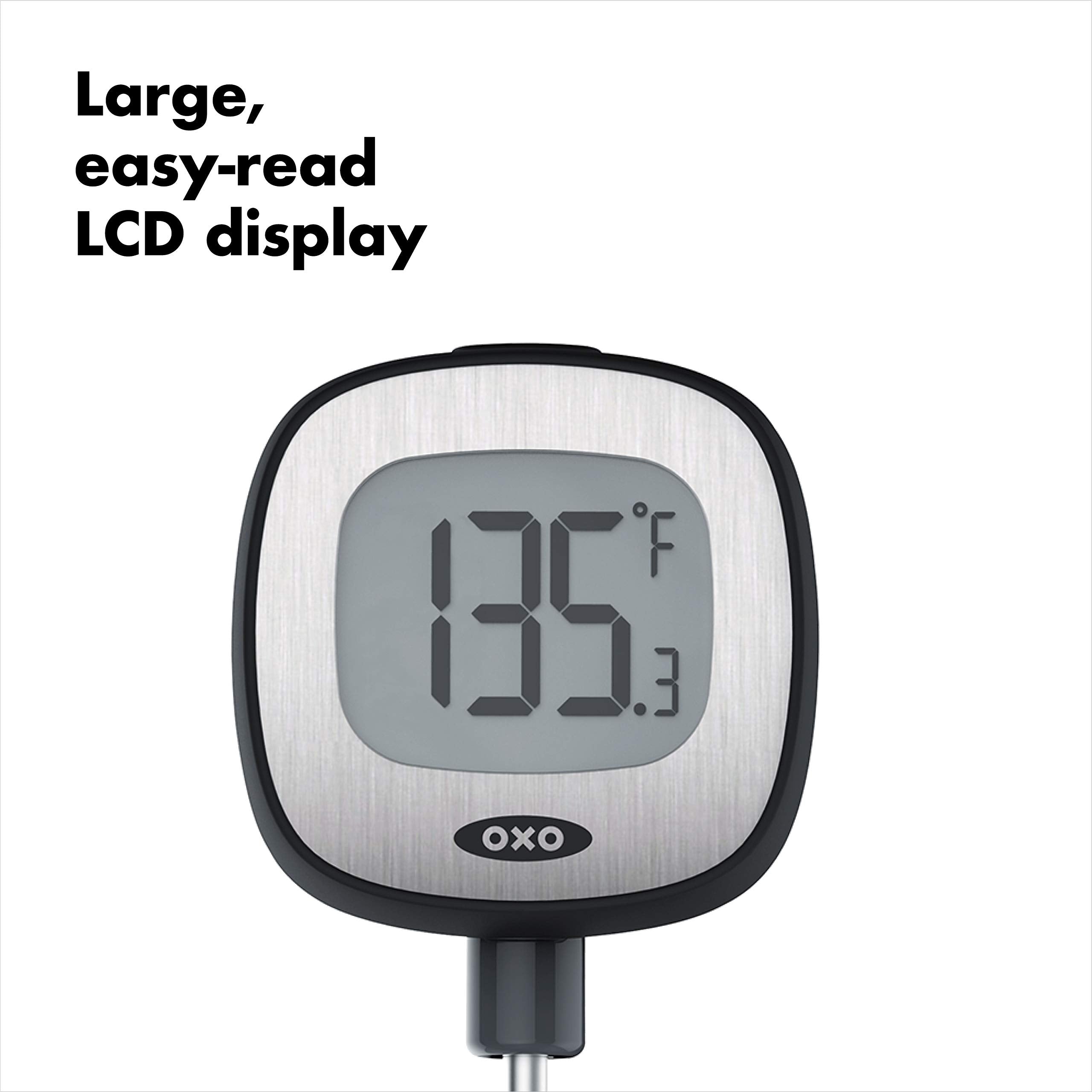 OXO Good Grips 90-degree pivot head for easy angle readings.