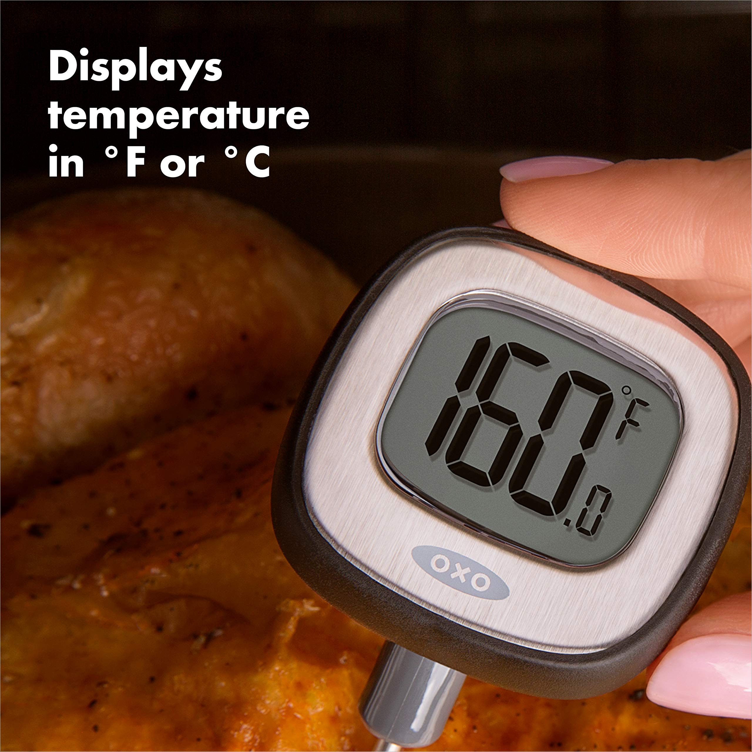 OXO Good Grips probe cover with chef and USDA charts reference.
