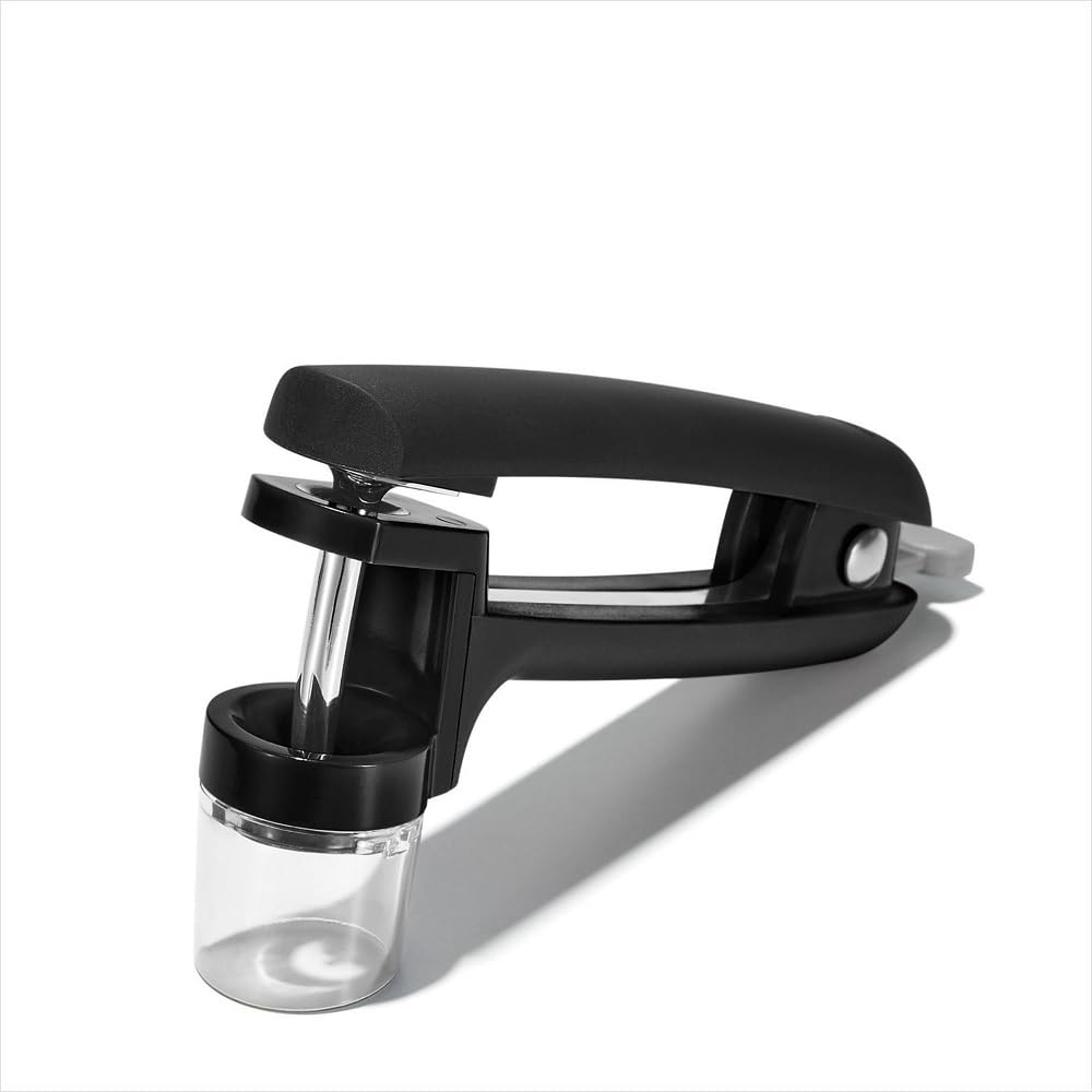 OXO Good Grips Cherry & Olive Pitter cup holds large cherries for easy pitting