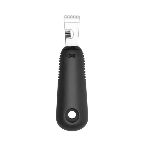OXO Good Grips citrus zester overview with ergonomic handle for comfortable use