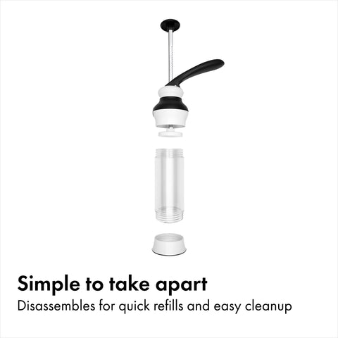 OXO Good Grips cookie press clear body shows remaining dough
