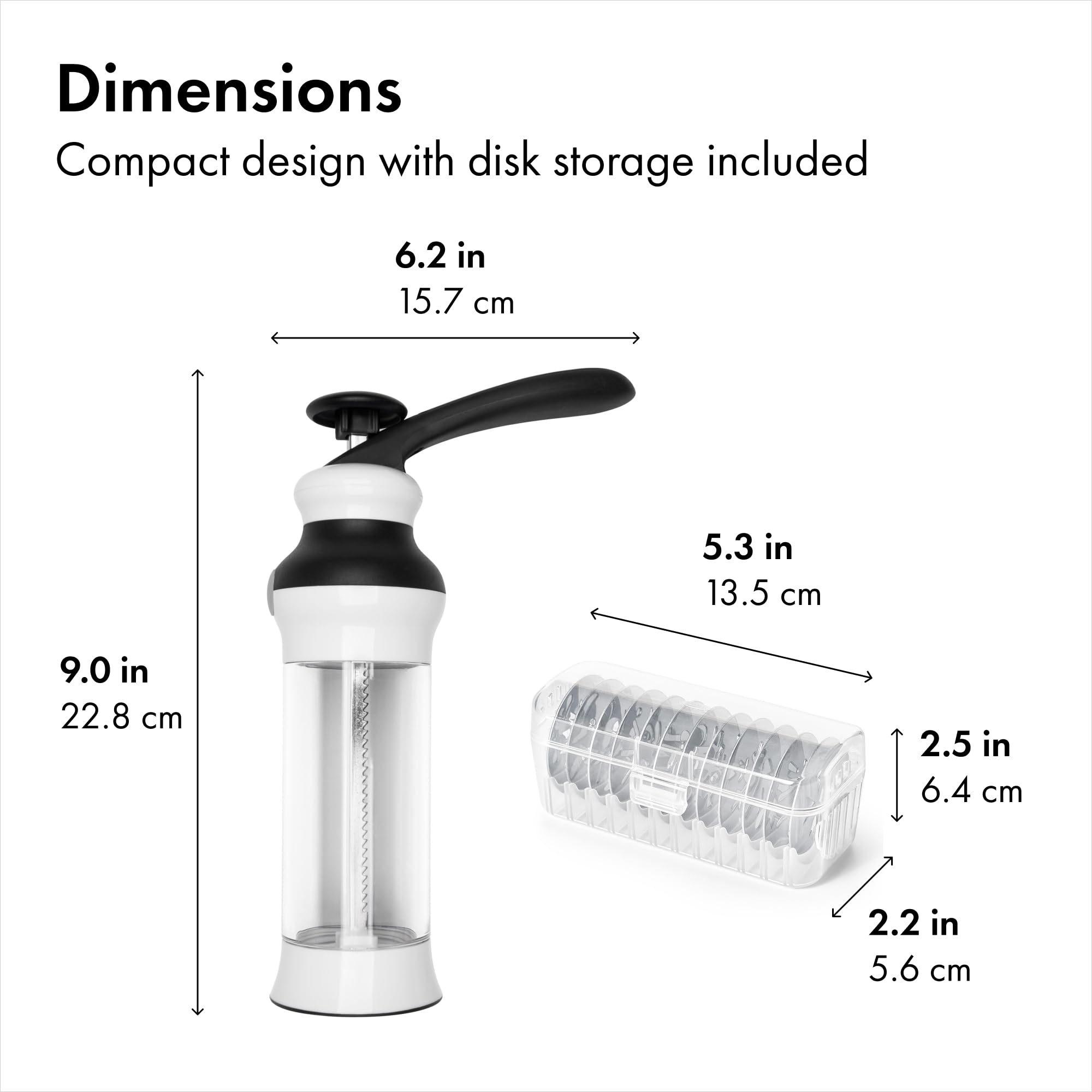OXO Good Grips cookie press non slip base keeps steady