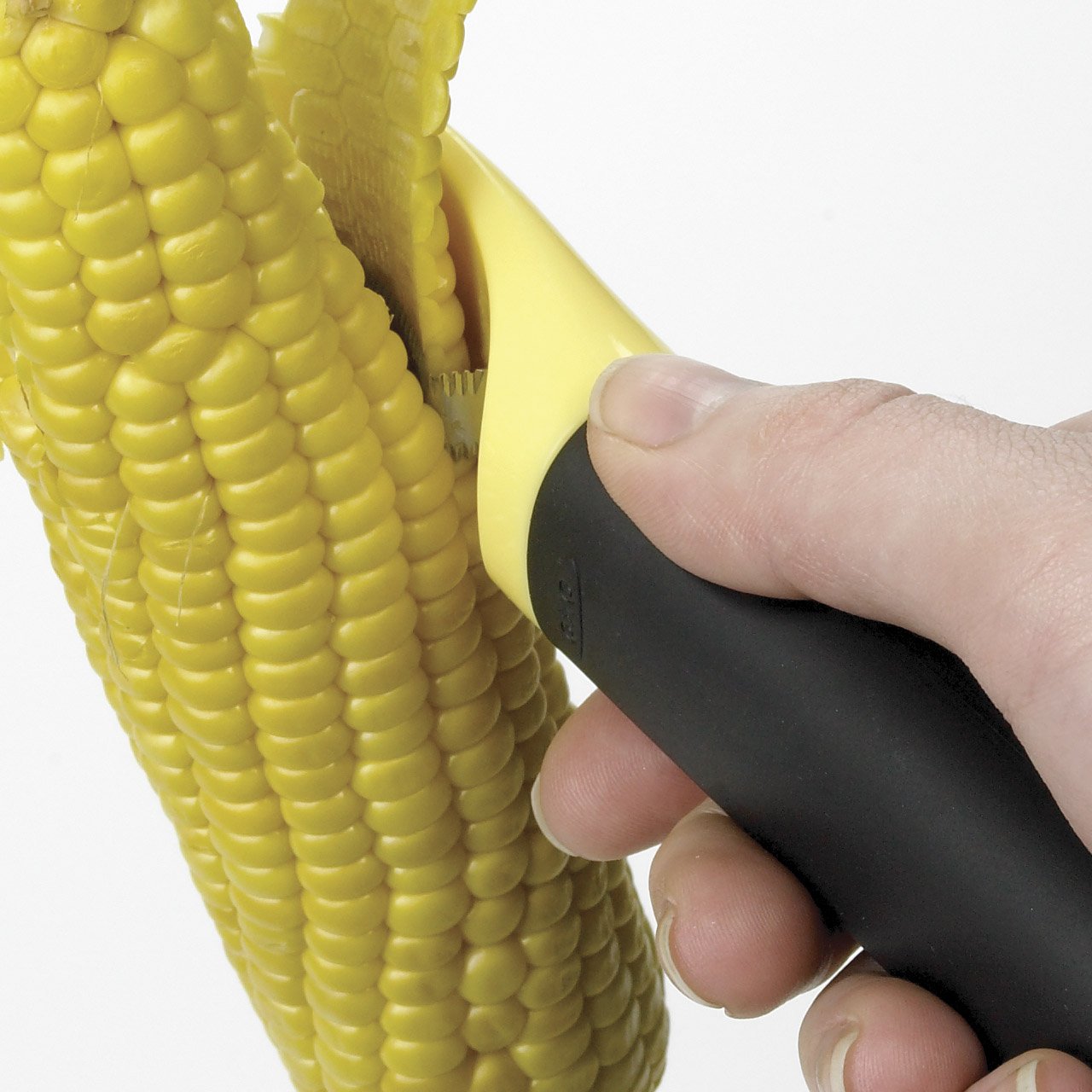 OXO Good Grips corn peeler with stainless steel blade, dishwasher safe