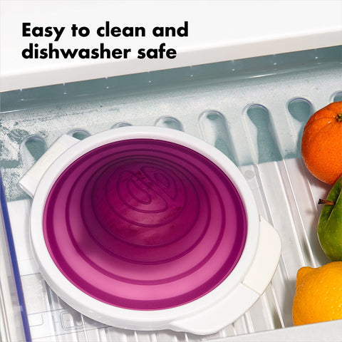 Dishwasher-safe design simplifies cleaning after storage