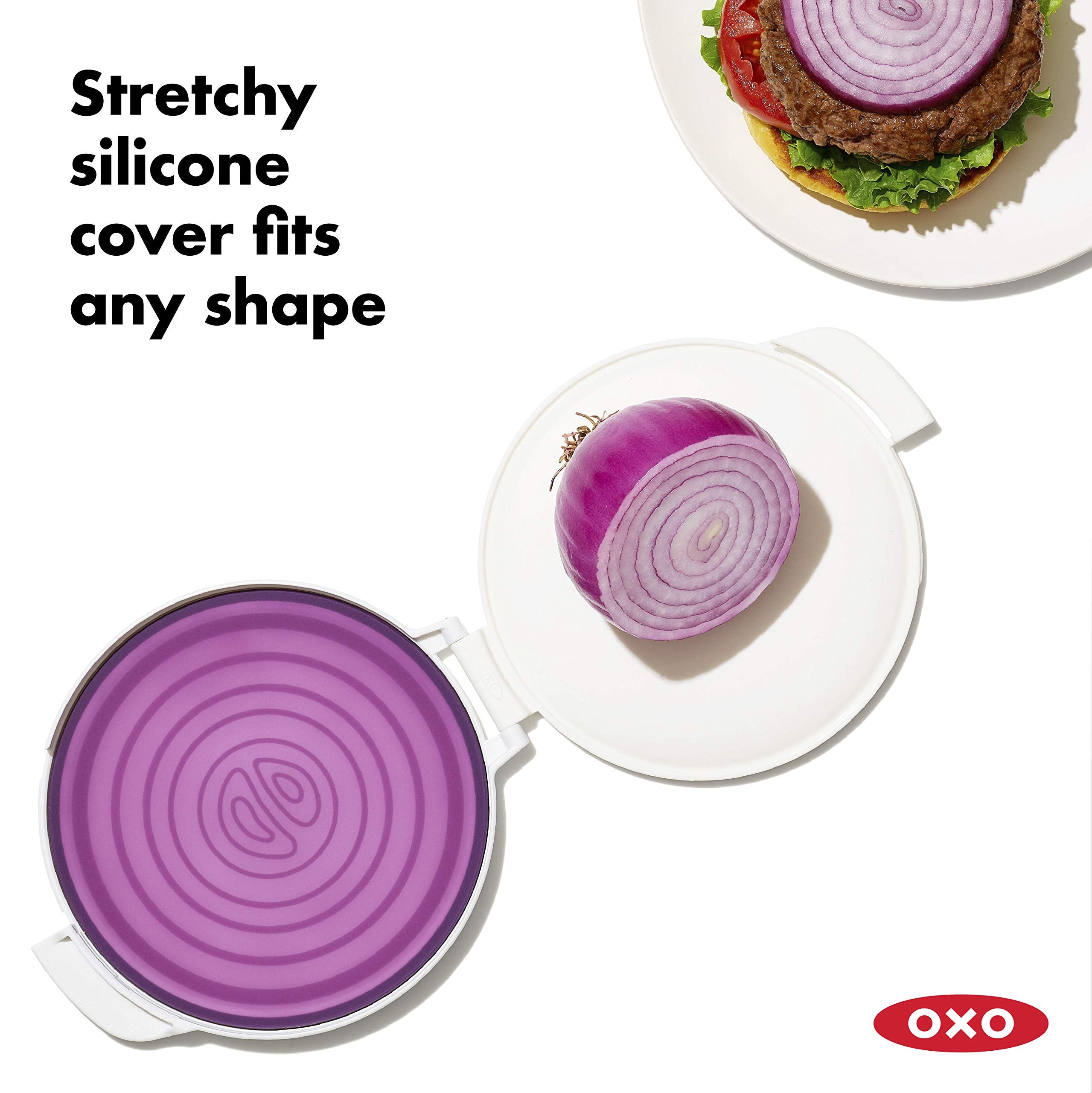 Flat base accommodates large onions like Vidalia, saving fridge space