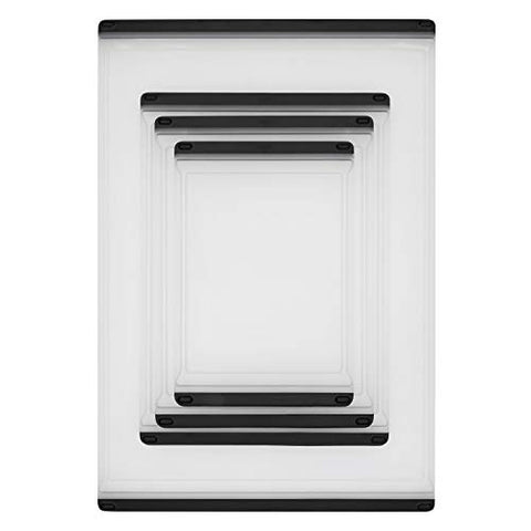 OXO Good Grips cutting board easy-pour corners in action