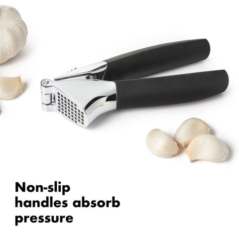 OXO garlic press is dishwasher safe for easy maintenance.
