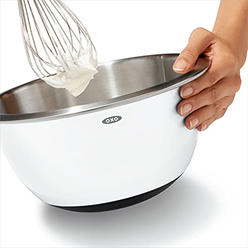 OXO Good Grips dishwasher-safe bowls for easy cleaning.