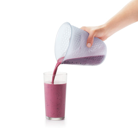 OXO Good Grips dishwasher-safe silicone cup for easy cleanup.