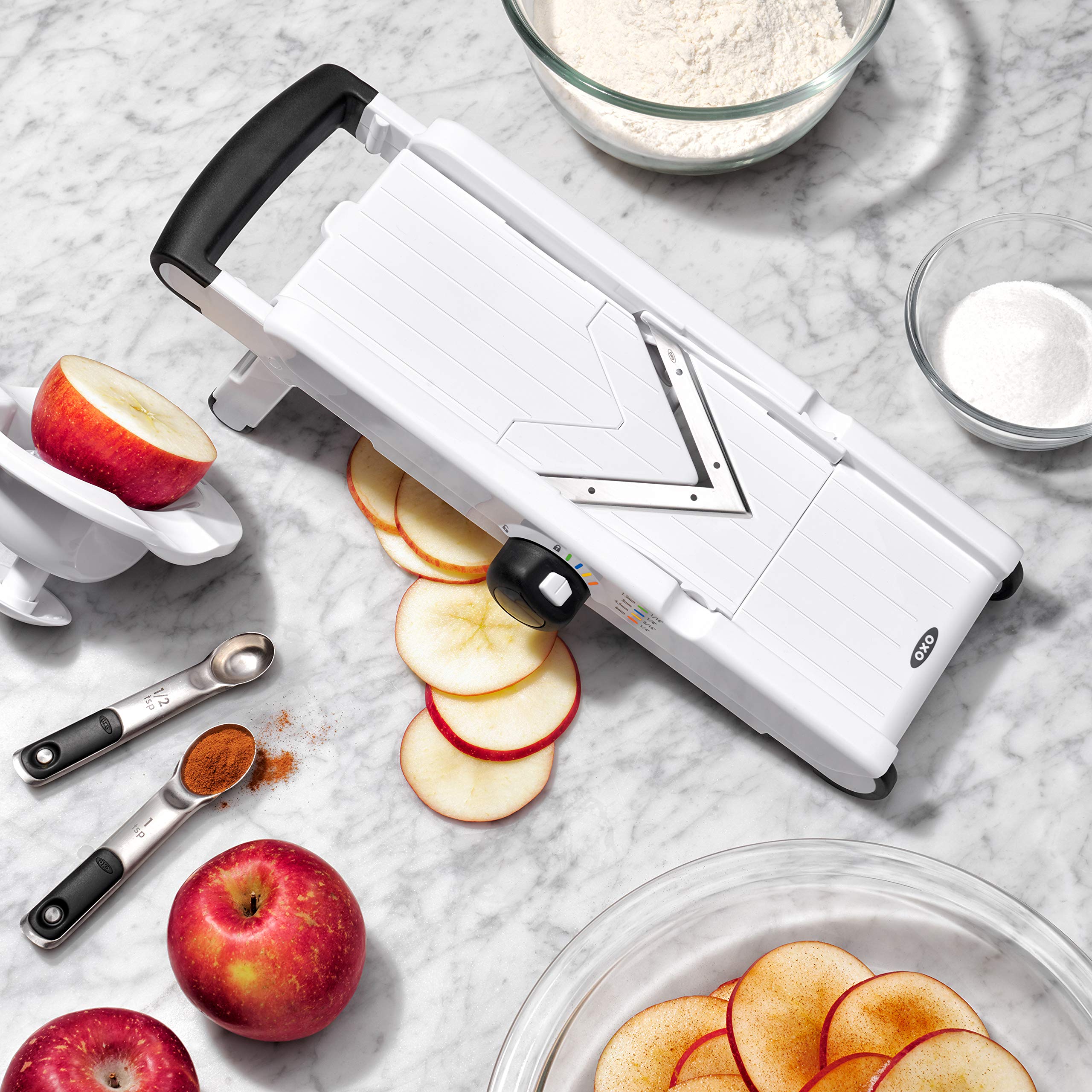 OXO Good Grips handles firm vegetables like potatoes with ease