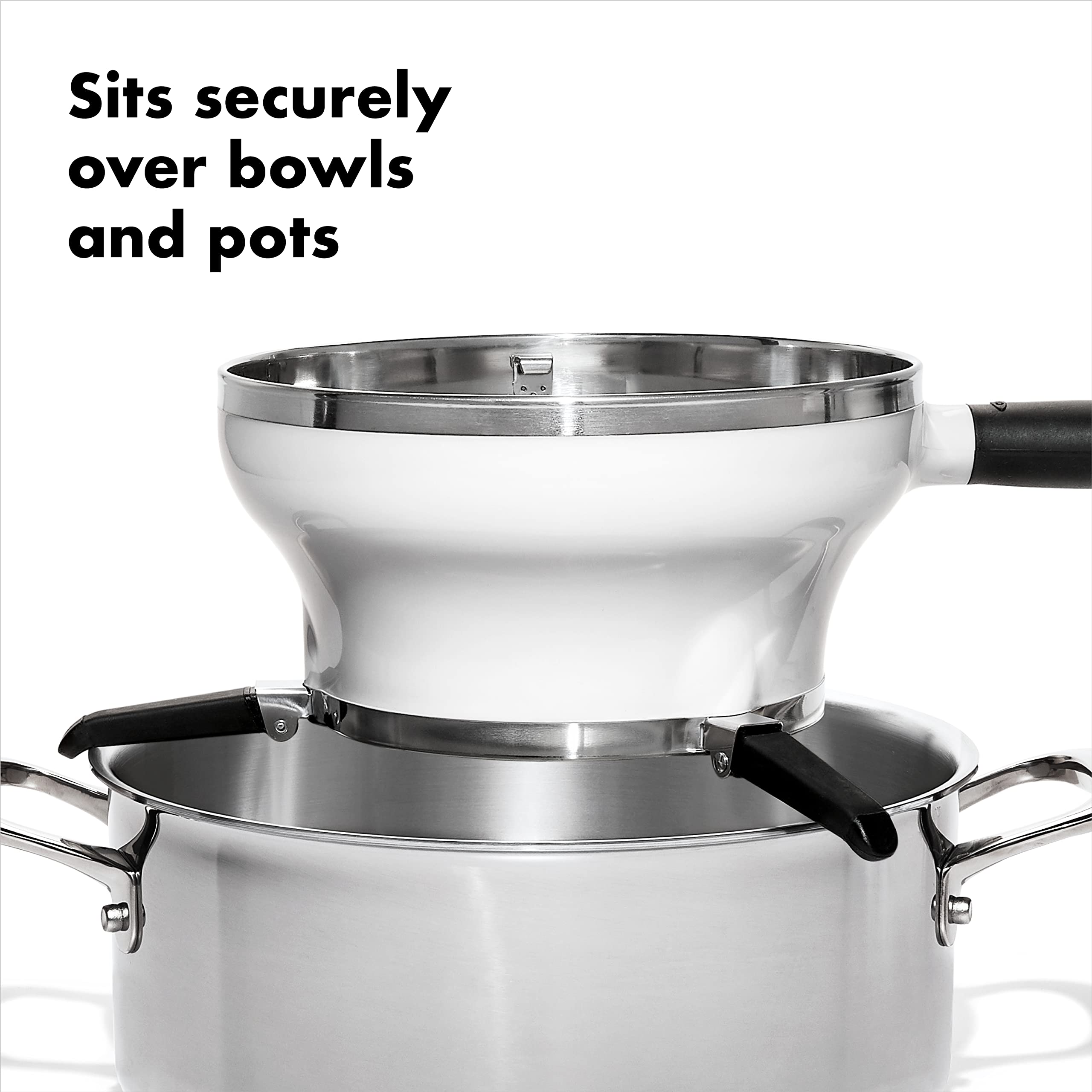 OXO coarse disc for mashed potatoes and chunkier sauces.