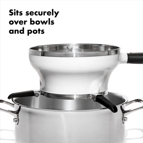 OXO coarse disc for mashed potatoes and chunkier sauces.