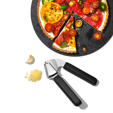 OXO Good Grips garlic press dishwasher-safe design for simple cleanup