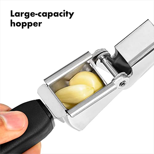 OXO Good Grips garlic press soft handles provide a comfy grip during use