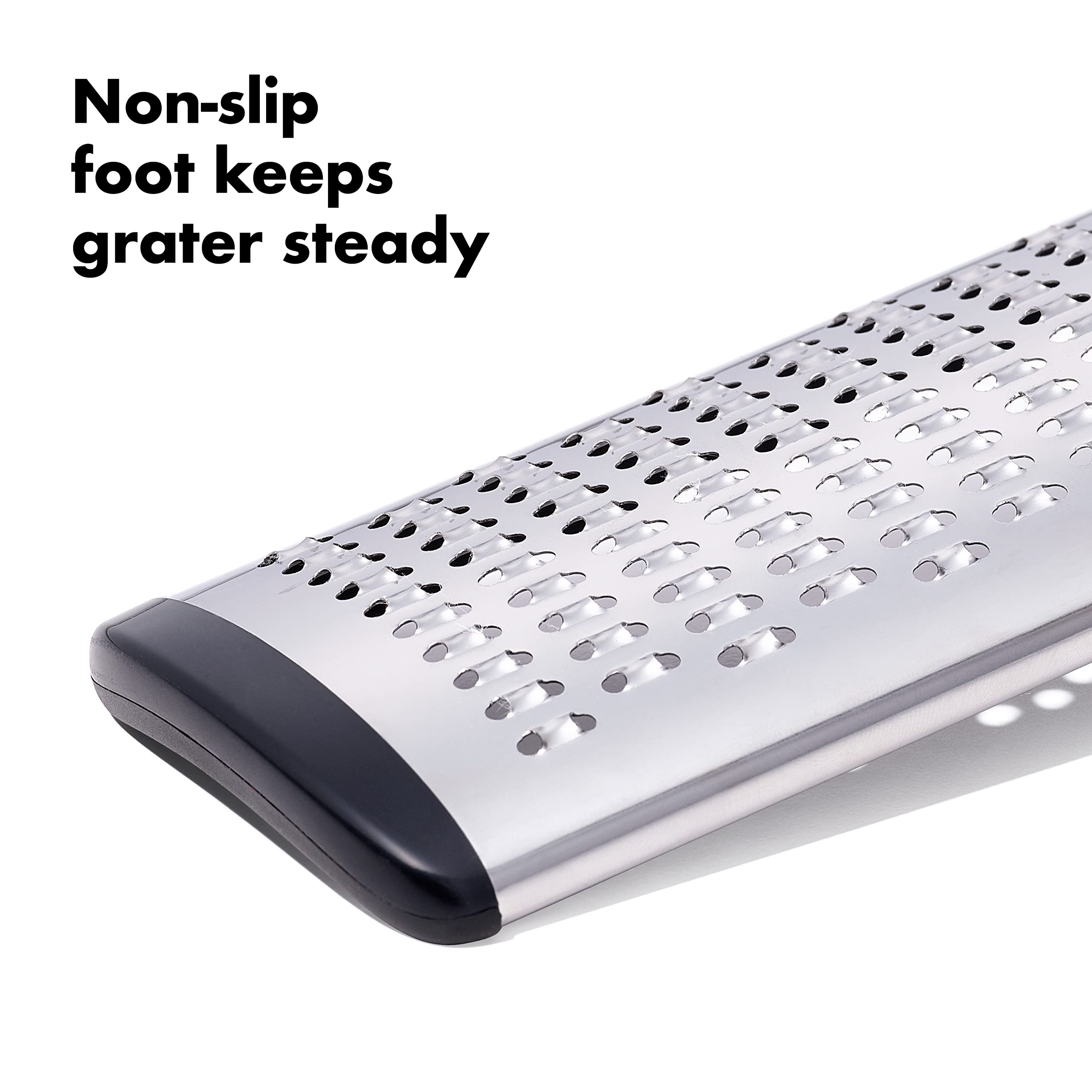 OXO Good Grips Grater compact design for easy storage and cleaning.