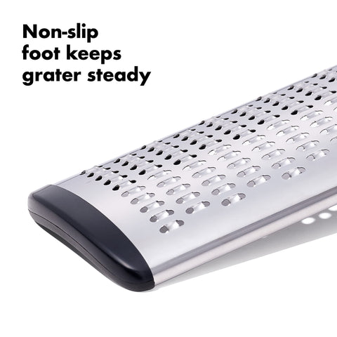 OXO Good Grips Grater compact design for easy storage and cleaning.