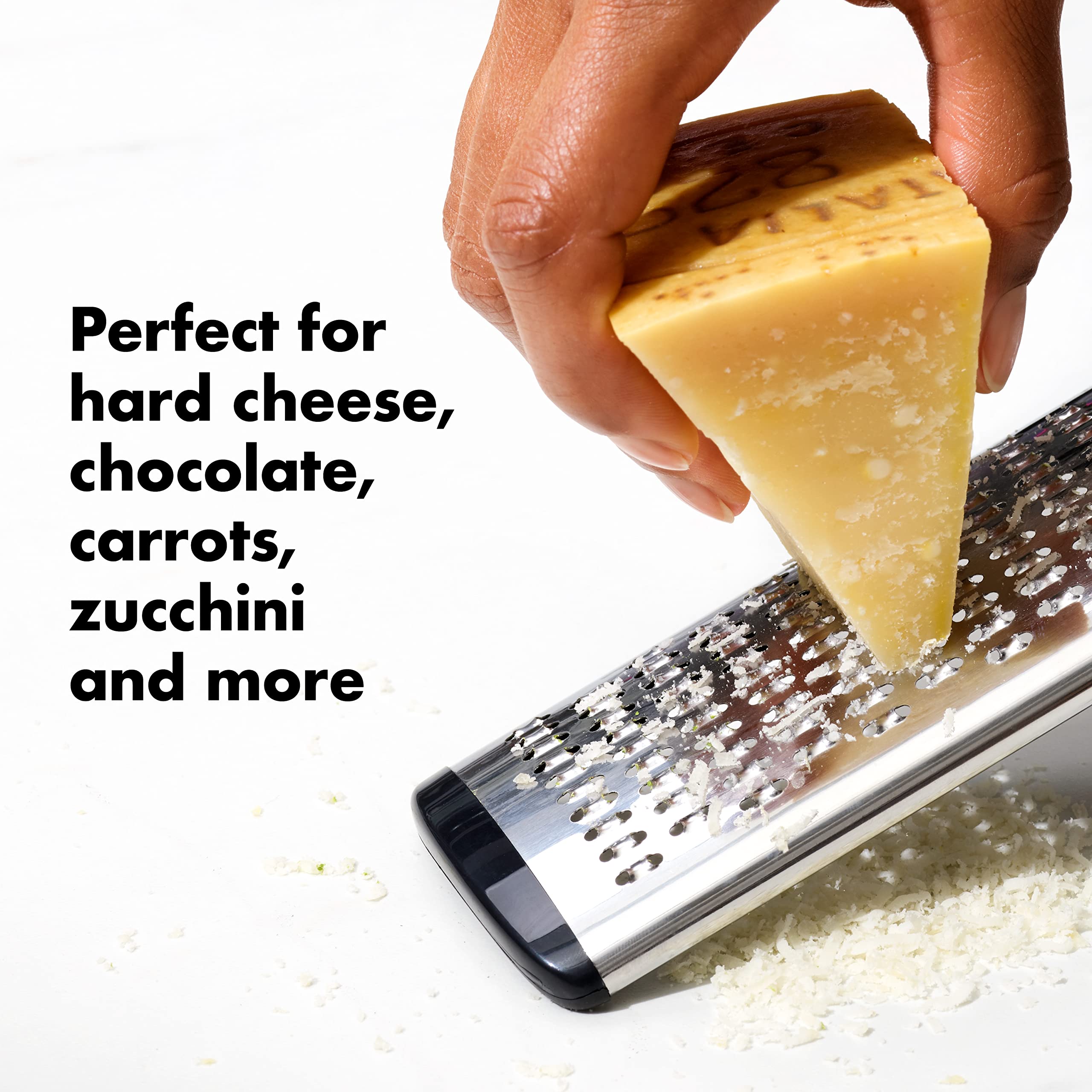 OXO Good Grips Grater is dishwasher safe for easy cleanup after cooking.