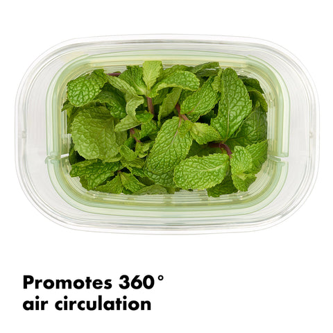 OXO Greensaver hinged-basket opens wide for easy access and gentle handling