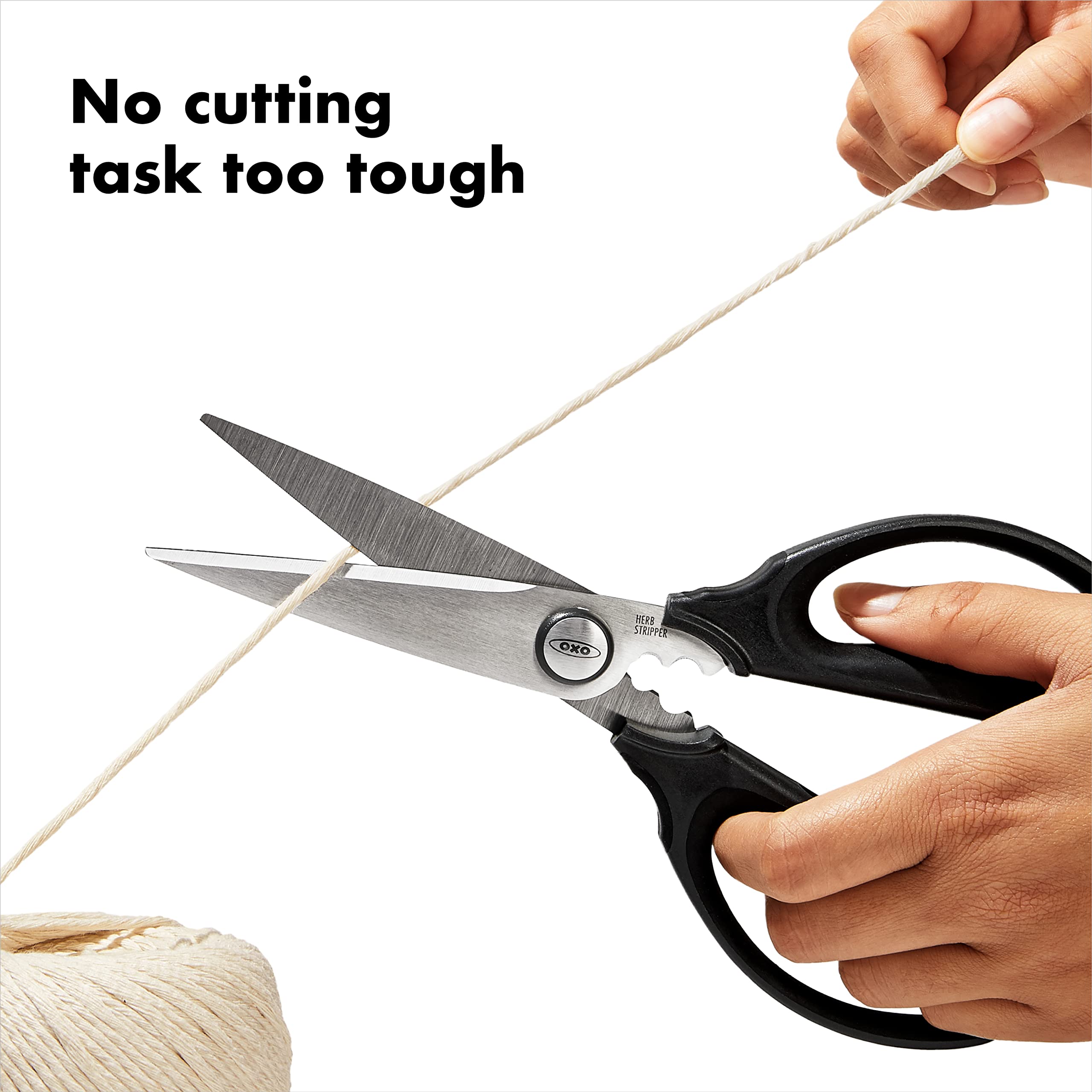 OXO Good Grips herb stripper facilitates quick herb leaf removal from stems.