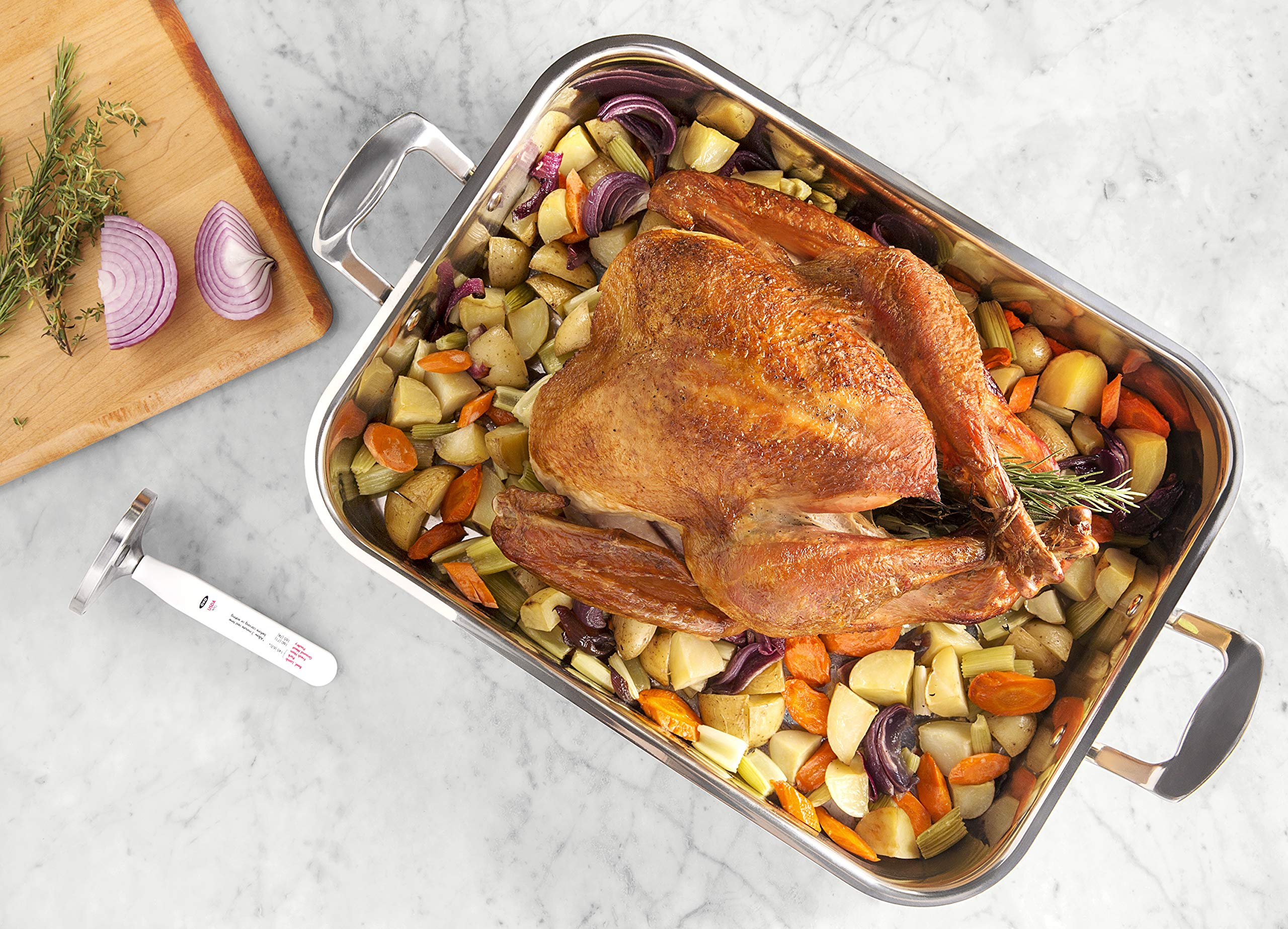 OXO Good Grips in a home kitchen setup for precise temperature tracking while cooking.