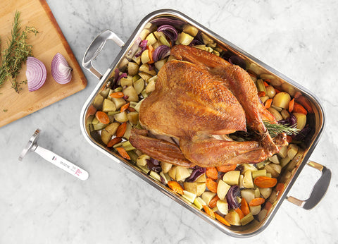 OXO Good Grips in a home kitchen setup for precise temperature tracking while cooking.