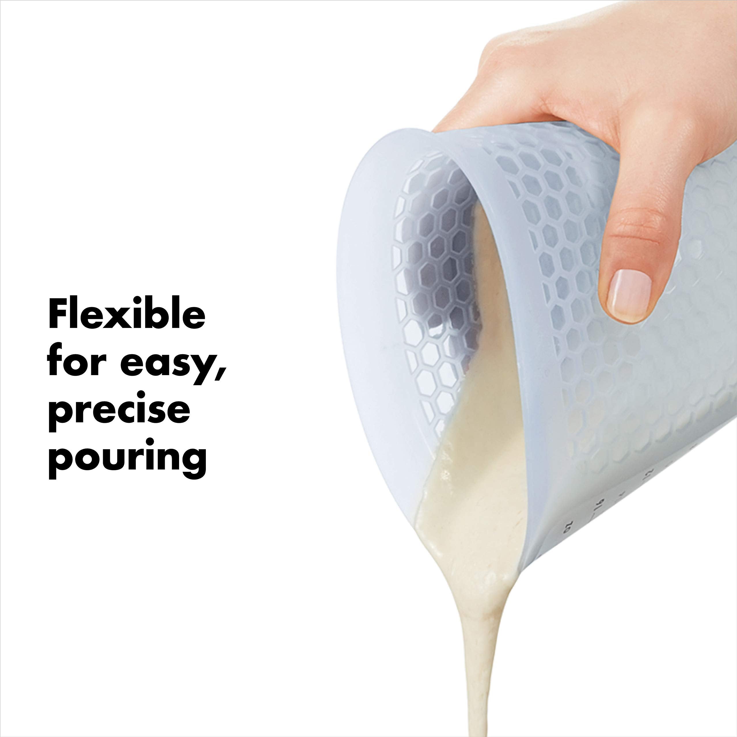 OXO Good Grips cup used with immersion blender for blended mixtures