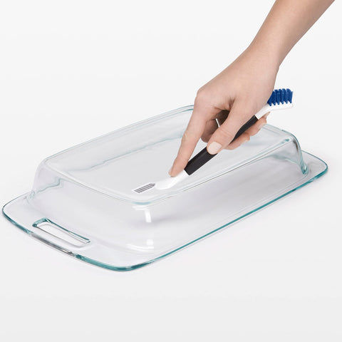 OXO Good Grips cleaning set shown clipped for compact storage