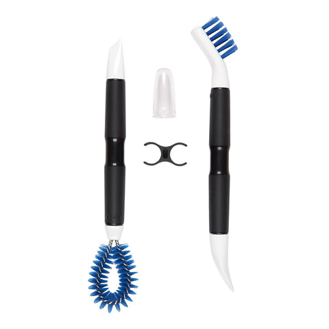 OXO Good Grips loop brush on mesh screens helps remove fine buildup