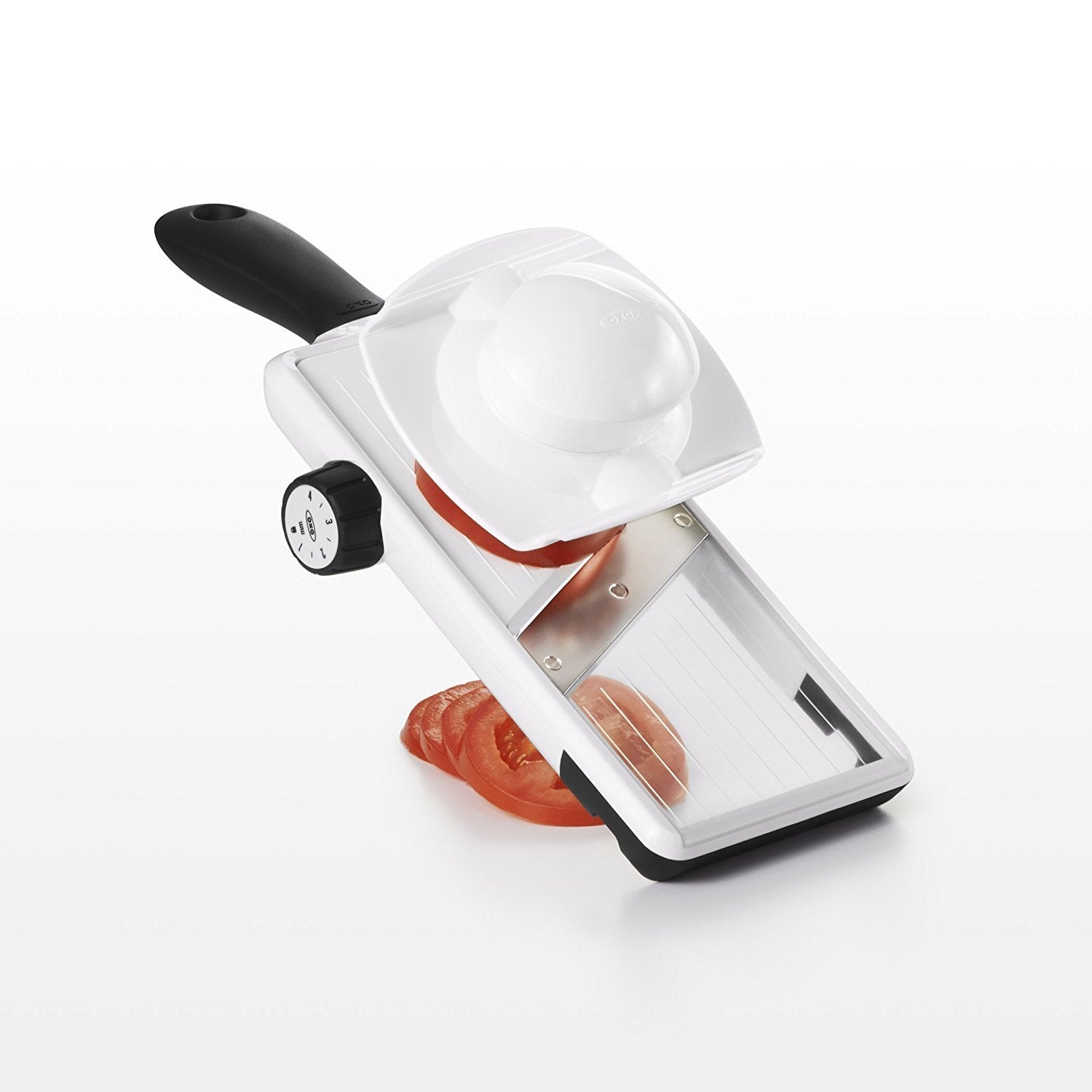 OXO Good Grips Large Mandoline storage clip secures the holder when stowed.