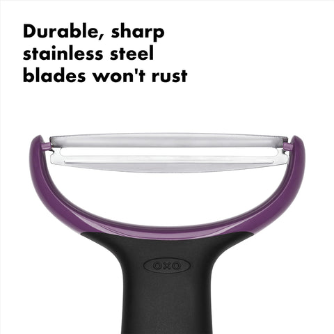 OXO Good Grips Y-peeler ergonomic handle for comfortable peeling