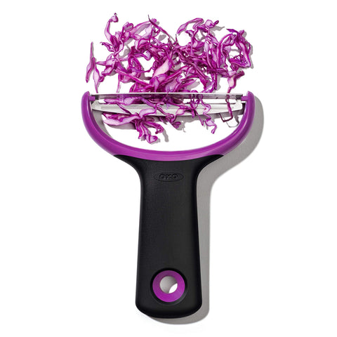 OXO Good Grips rustproof stainless steel blade in action