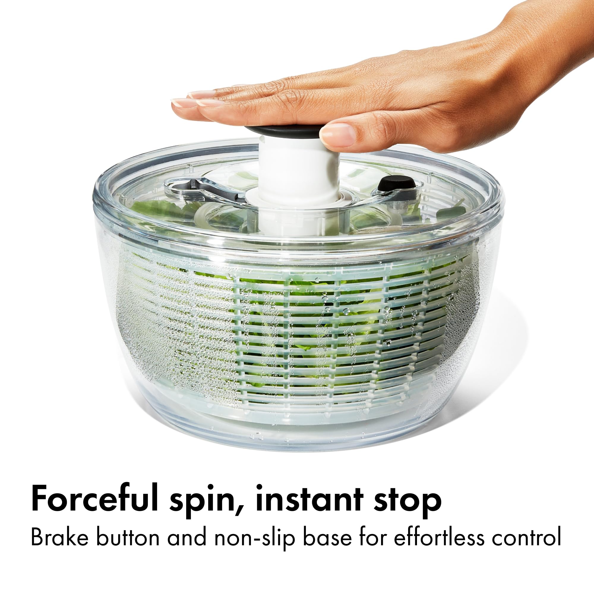 OXO Good Grips lid comes apart for thorough cleaning and moisture-free storage.