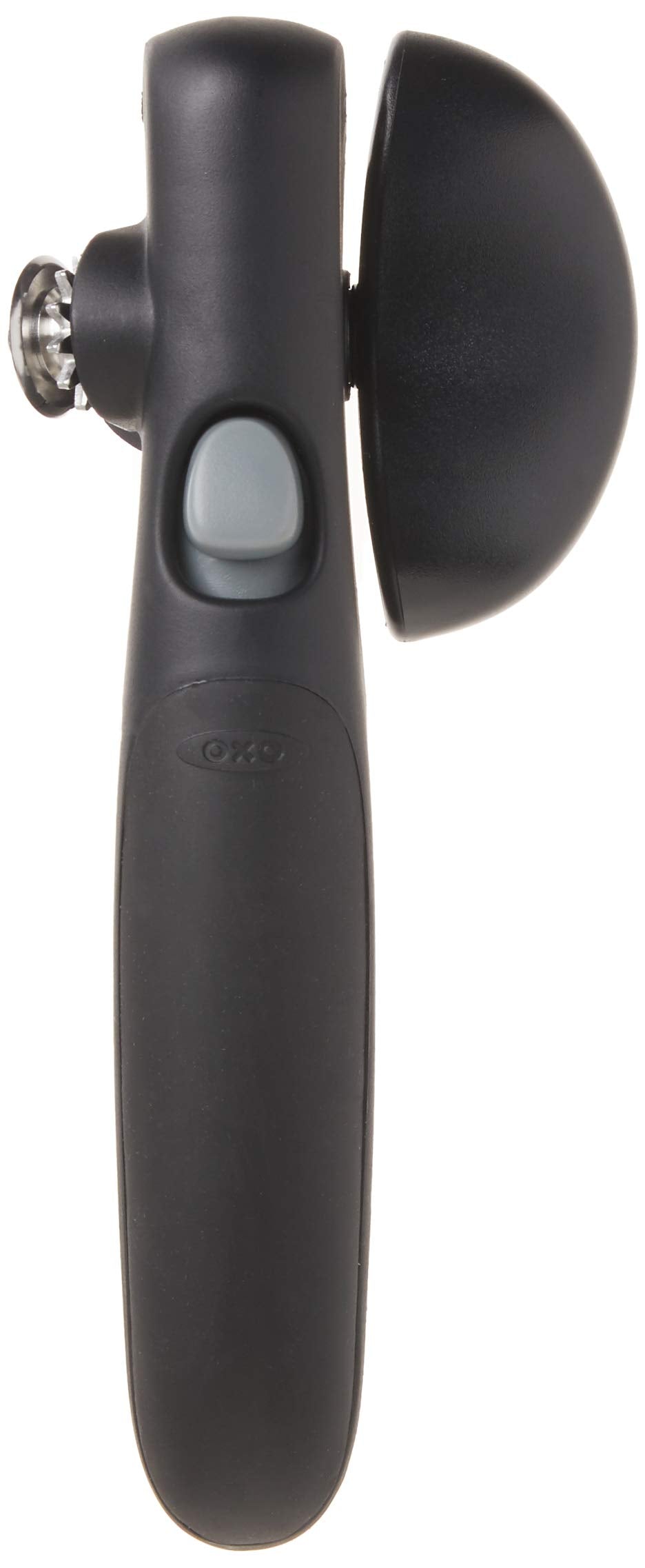 OXO Good Grips Locking Can Opener showing large curved handles for comfortable grip