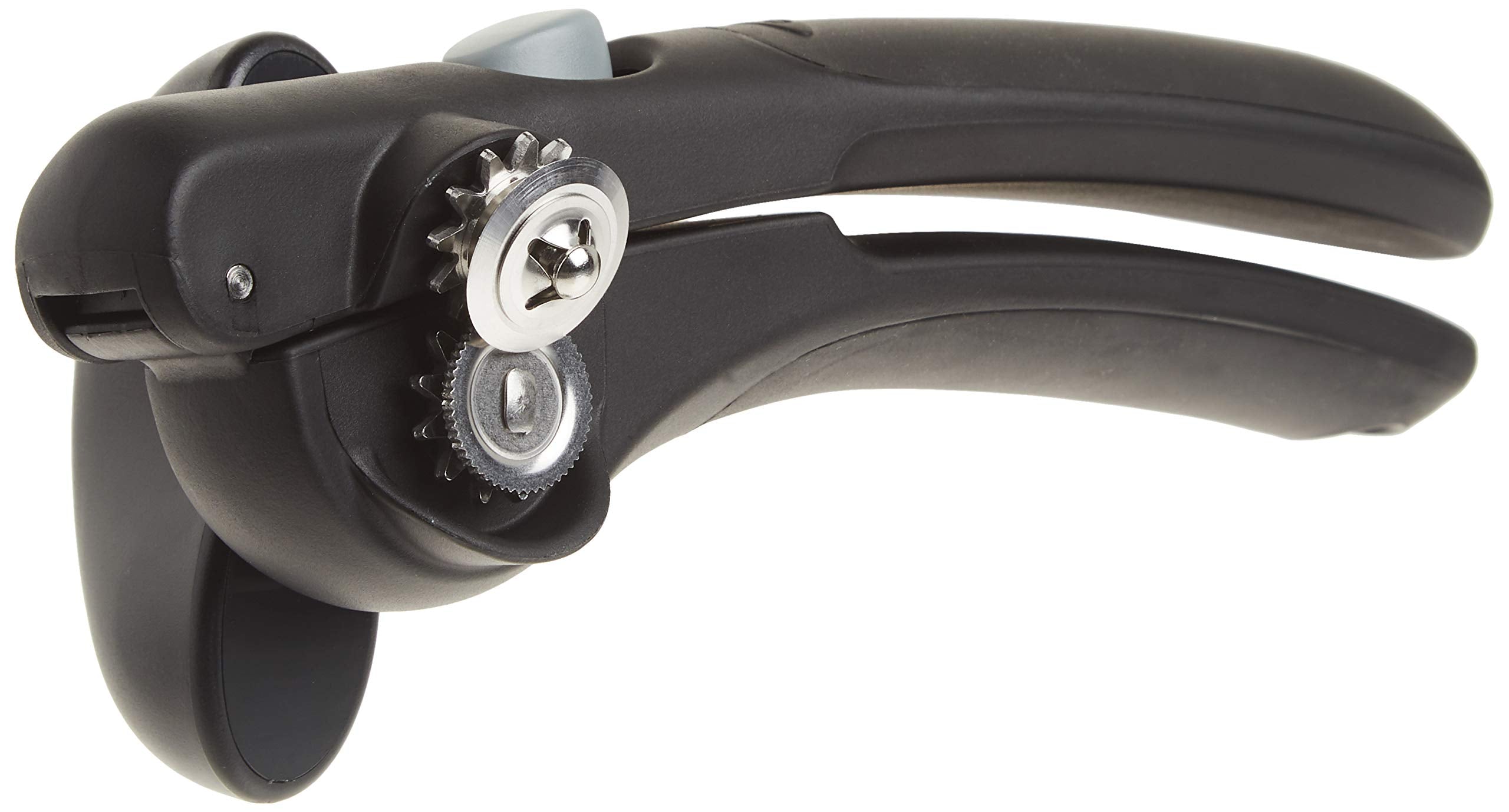 OXO Good Grips Locking Can Opener with Snap-Lock holds the can steady for easy turning