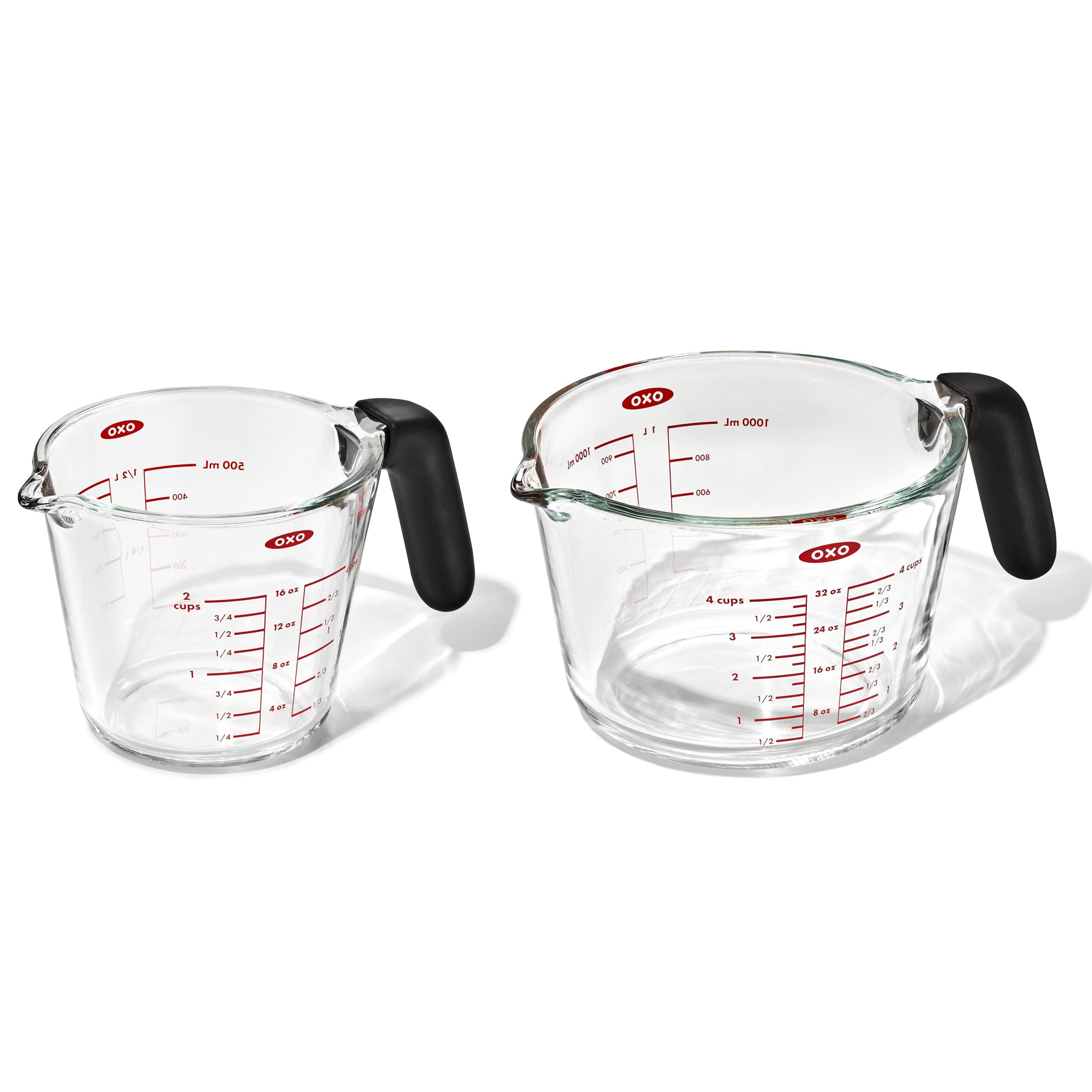 OXO Good Grips 2-Cup measuring cup with a non-slip handle for precise daily liquid measurements.