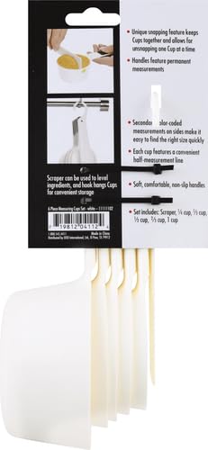 OXO Good Grips cups showing color-coded measurements for fast size identification