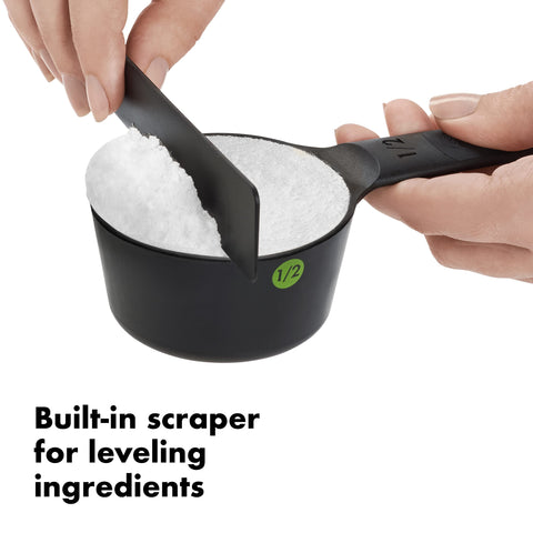 OXO Good Grips cups with built-in hook for hanging storage
