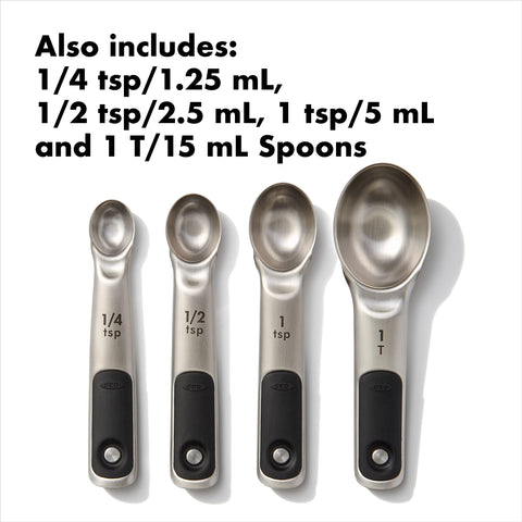 OXO Good Grips 1-tablespoon spoon with magnetic handle for quick access.