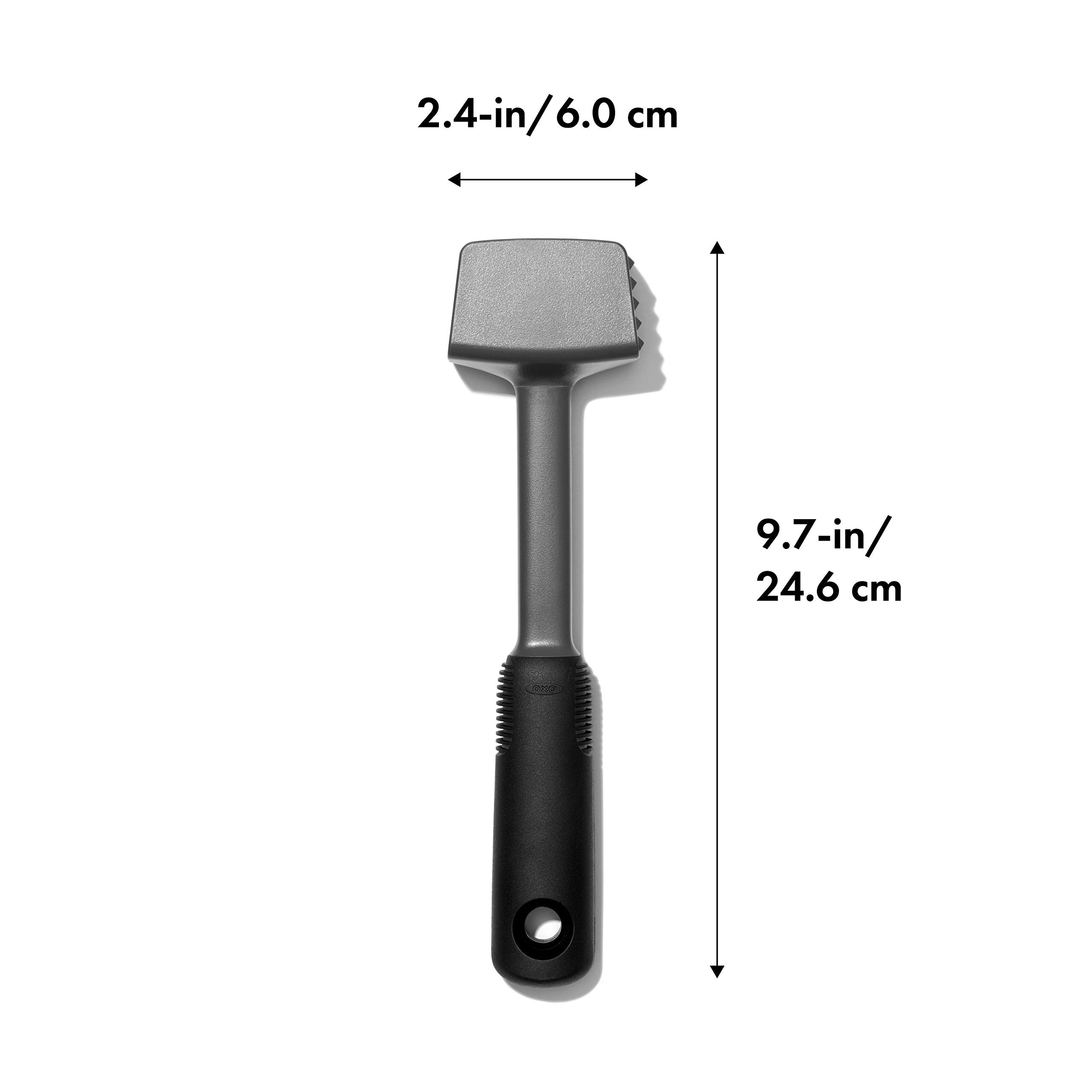 OXO Good Grips Meat Tenderizer two-sided mallet for efficient flattening and tenderizing.