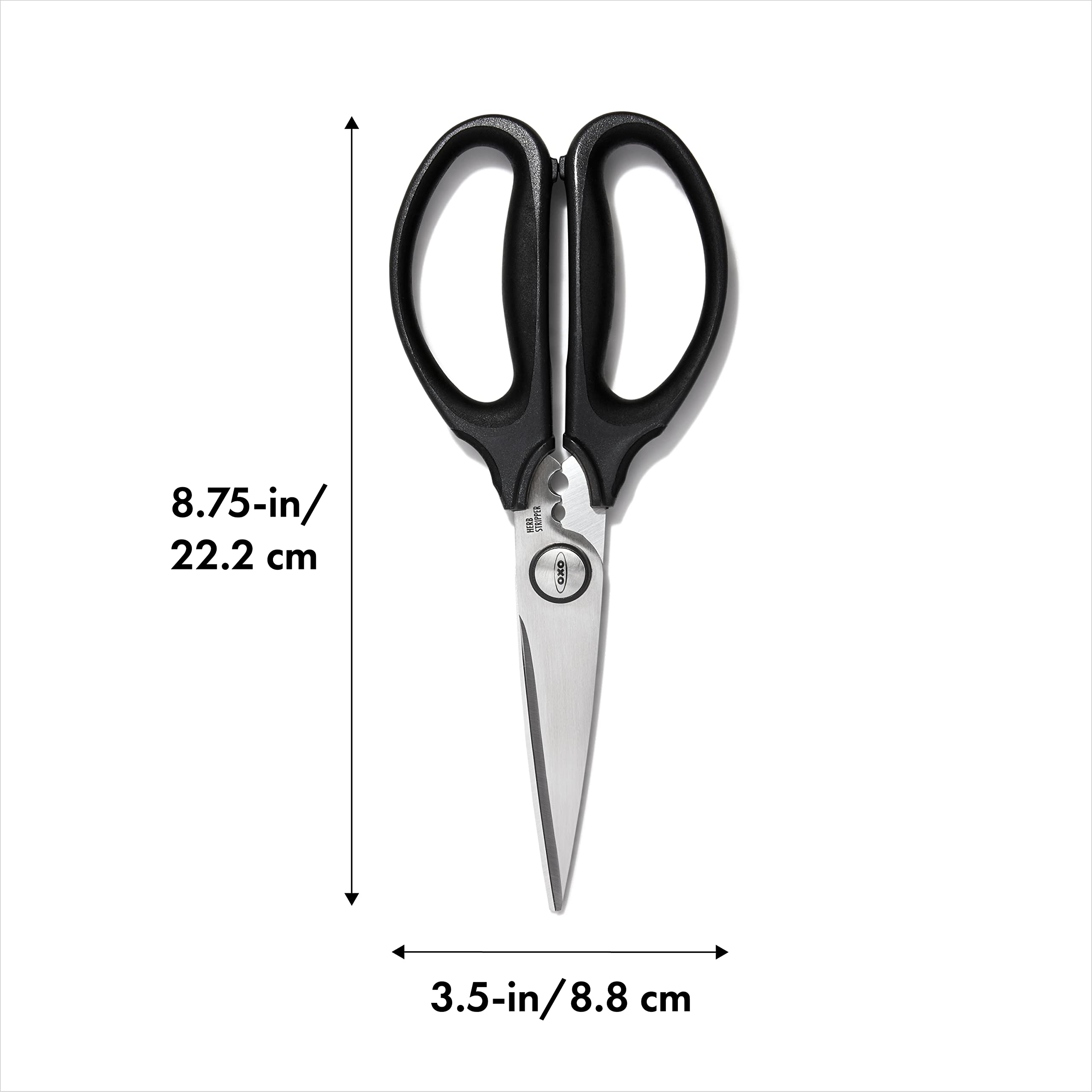 OXO Good Grips micro-serrated blades securely grip ingredients for clean slices.