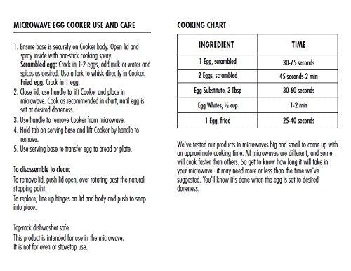 OXO Good Grips Microwave Egg Cooker 2-pack in-use with breakfast sandwich.