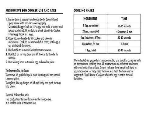 OXO Good Grips Microwave Egg Cooker 2-pack in-use with breakfast sandwich.
