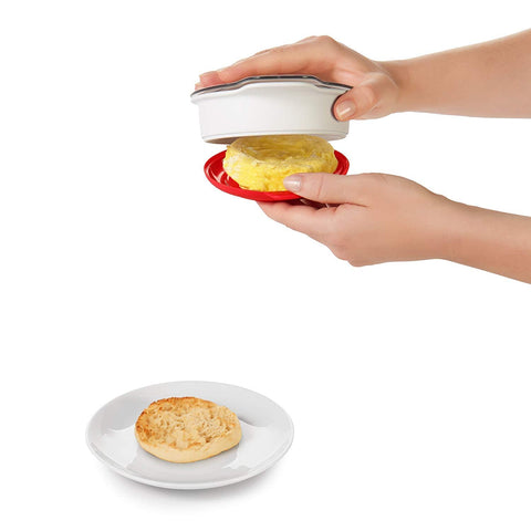 OXO Good Grips Microwave Egg Cooker 2-pack open-top view, wide whisking opening for scrambled eggs.
