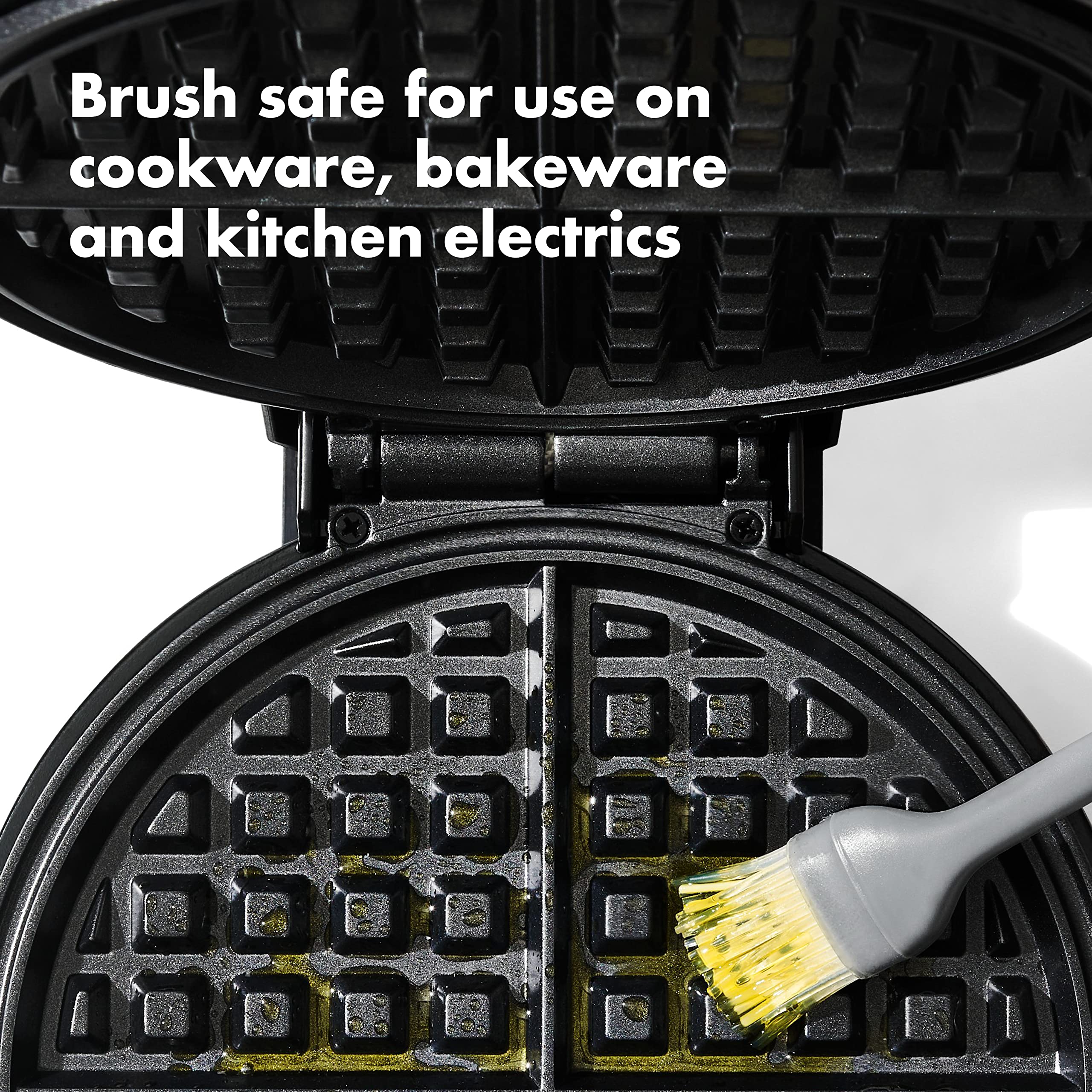 OXO Good Grips microwave-safe glass bottle allows warm oil handling