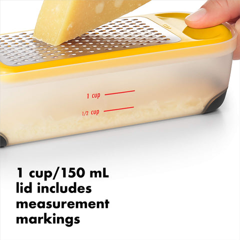 OXO Good Grips Mini Grate & Slice Set slicer for consistent cucumber and zucchini slices.