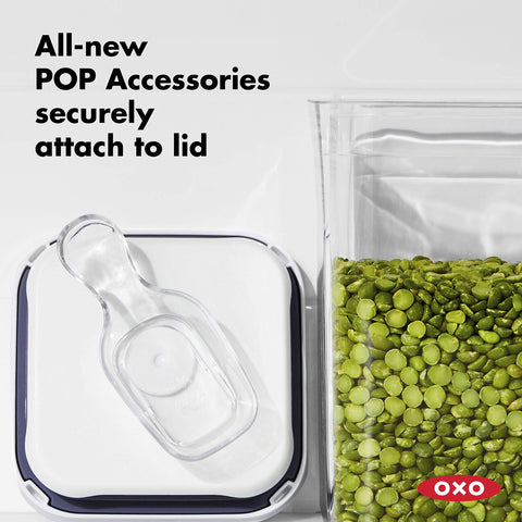 OXO Good Grips Mini POP clear bodies let you see contents at a glance.
