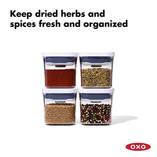 OXO Good Grips Mini POP storage is space-efficient and stackable for small spaces.
