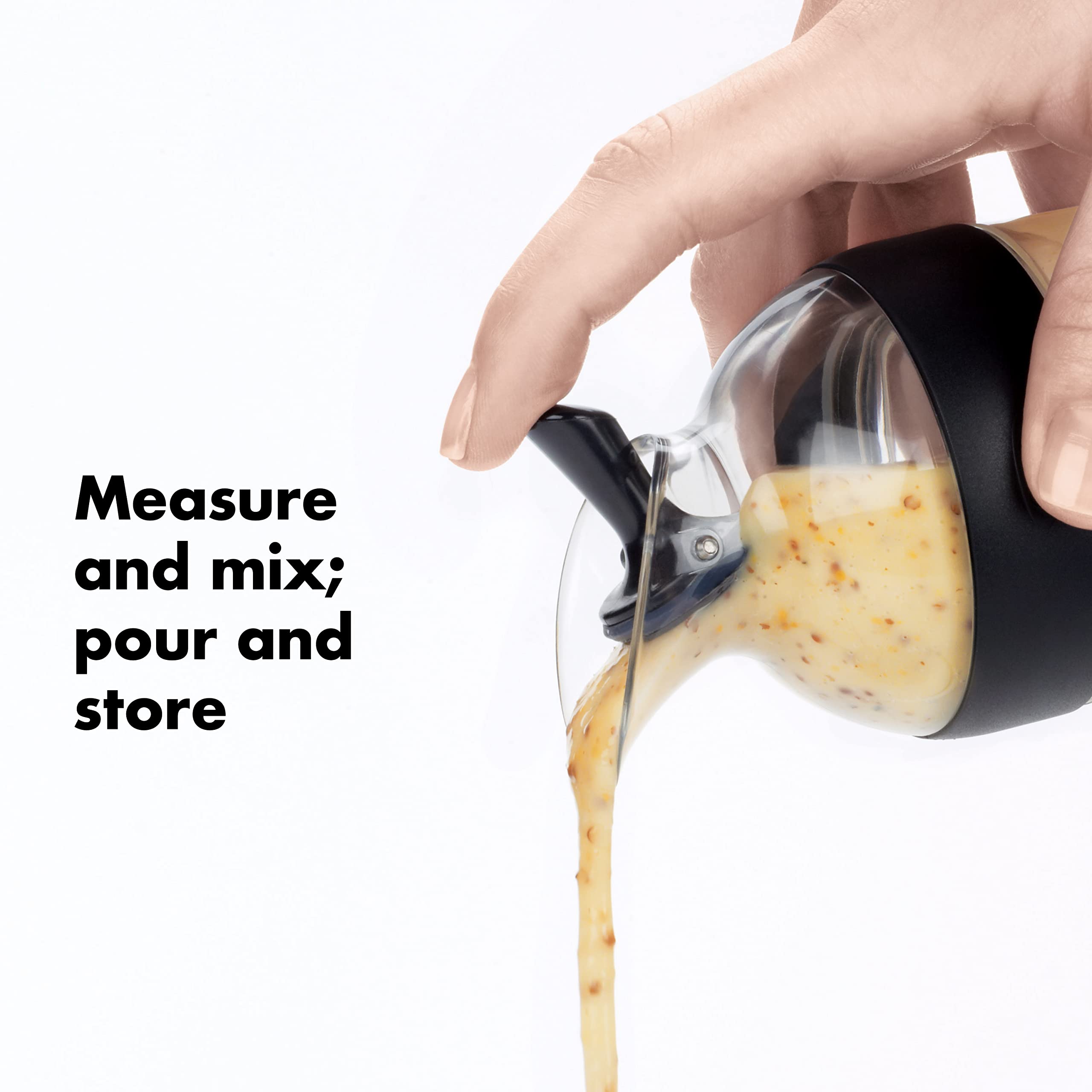 OXO Good Grips Mini Shaker watertight seal prevents leaks during shaking.