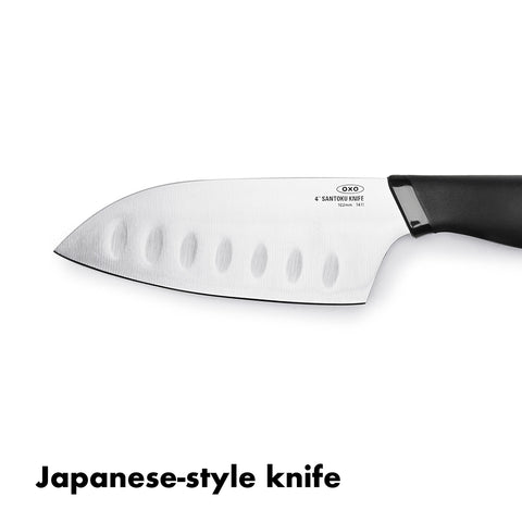 Ergonomic Good Grips handle provides secure, comfortable grip even with wet hands.
