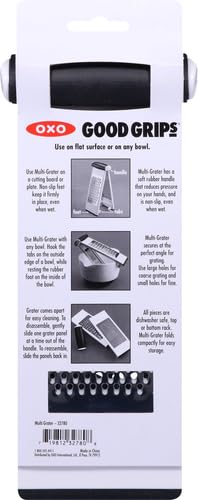 Two textures in OXO Good Grips design for versatile grating